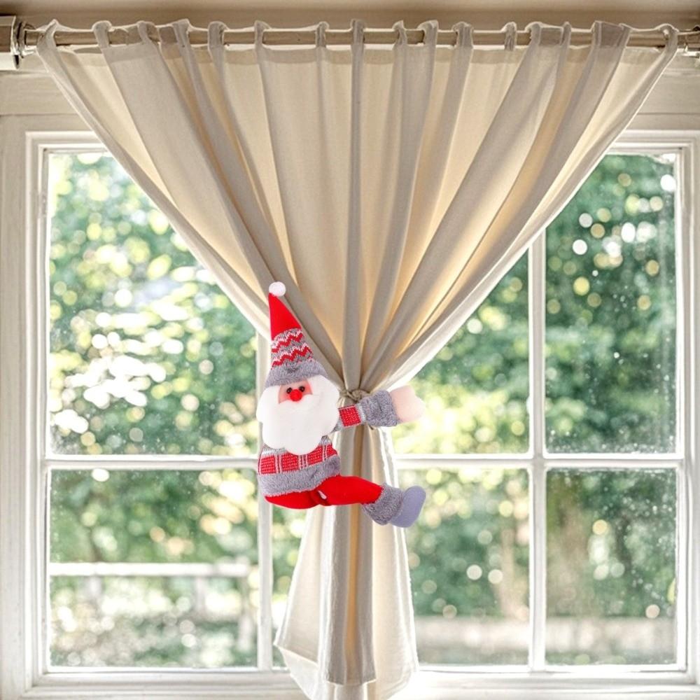Santa Claus Christmas Curtain Tieback Plush Curtain Strap New Curtain Holders  Home Decor