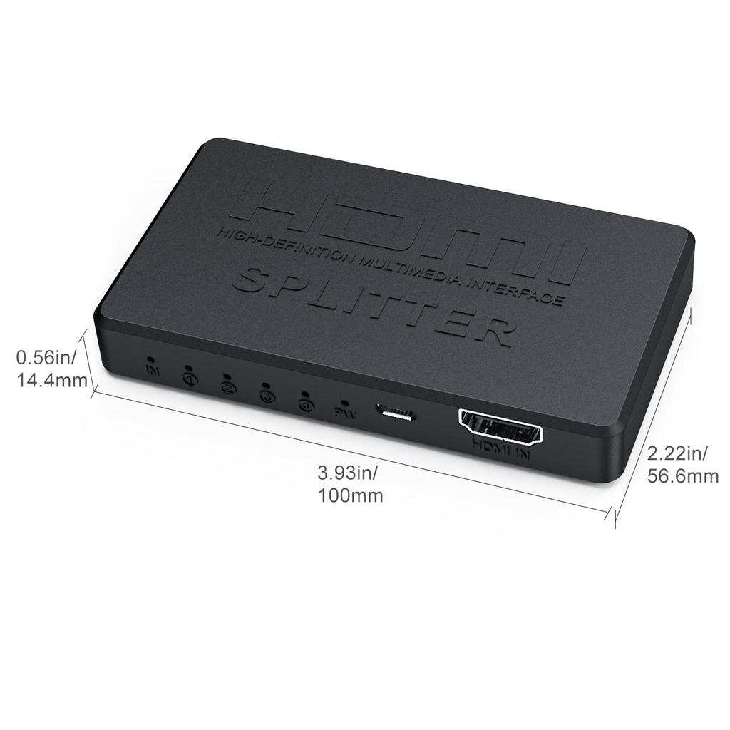 1 In 4 Out 4K HDMI Splitter Switcher HD-MI Switch Adapter 4port Hub 1080P Video Distributor for TV PC Laptop Monitor Projector