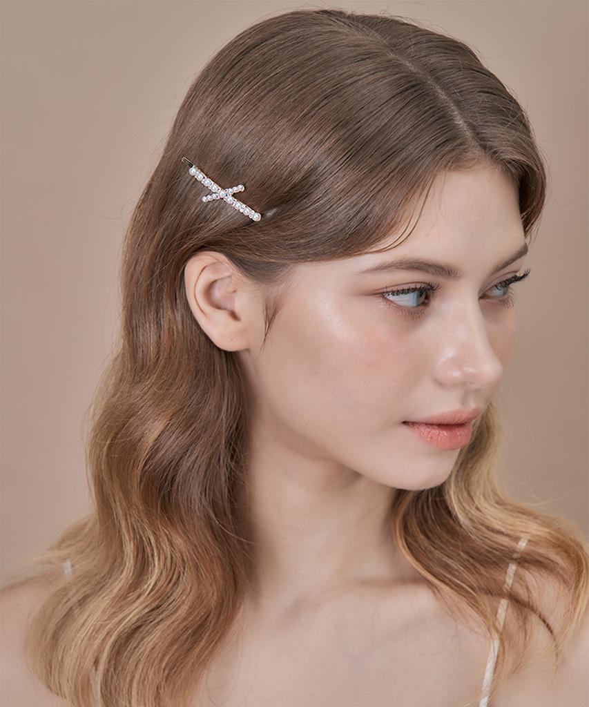 Ellejewelry Заколка для волос с крестом и жемчугом Elhp031