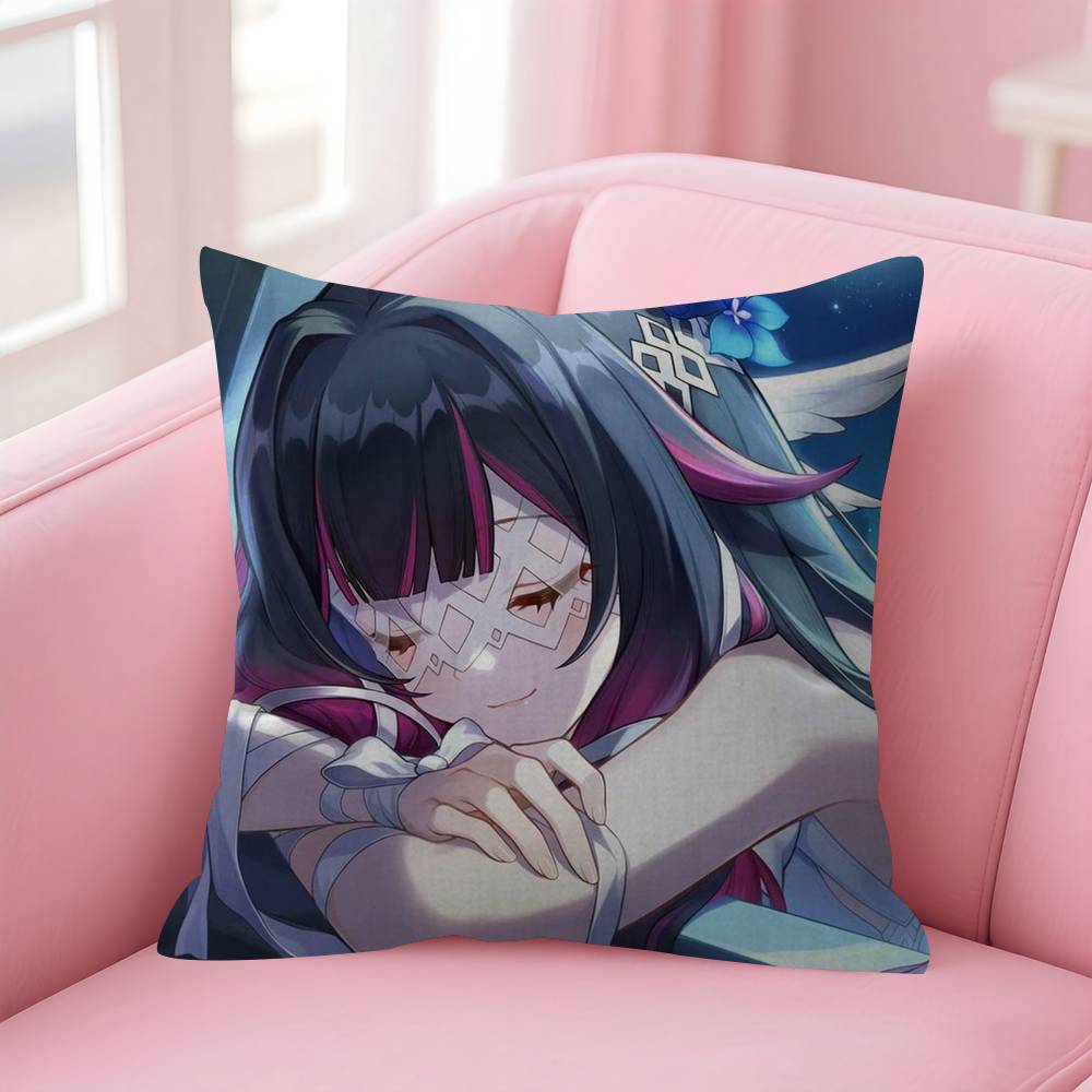 Game CColumbina Genshin cute Impact Pillow Gift Home Office Decoration Pillow Bedroom Sofa Car Cushion CoverPillow Case