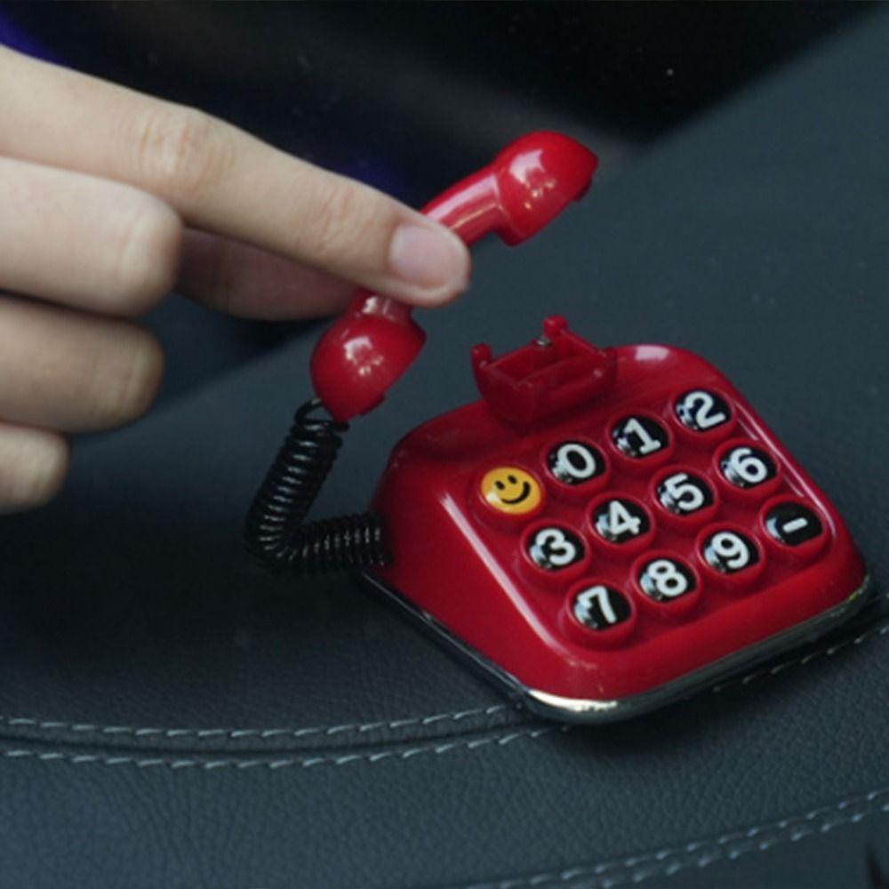 Keyboard Car Dashboard Ornament Retro Car Phone Number Sign Car Interior Accessories