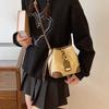 Stylish Korean Fashion Casual Women's Bucket Bag Trendy Fall Collection In Black And Brown