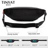 TINYAT мужская поясная сумка кошелек повседневная большая поясная сумка для телефона женская парусиновая дорожная сумка для телефона Фанни сумка-банан на бедре с 4 карманами