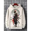 Japan Samurai Print Men's Hoodies Hip Hop Trend Street Clothes Fashion Autumn and Winter Sweatshirts Casual Pullover Loose Tops