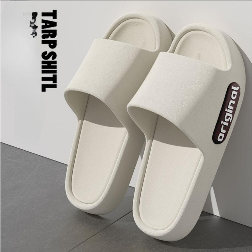 Оригинальные удобные тапочки с толстой амортизирующей подошвой, нескользящие, тихие домашние и уличные тапочки - отлично подходят для дома и ванной комнаты, элегантная домашняя обувь для пары