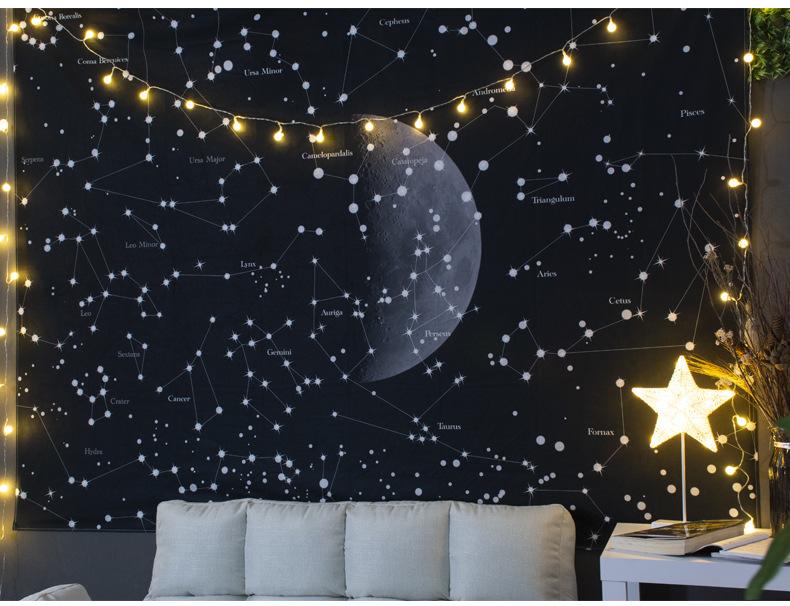 Звездное небо фон ткань подвесная ткань большой гобелен спальня изголовье кровати Ins декоративная ткань