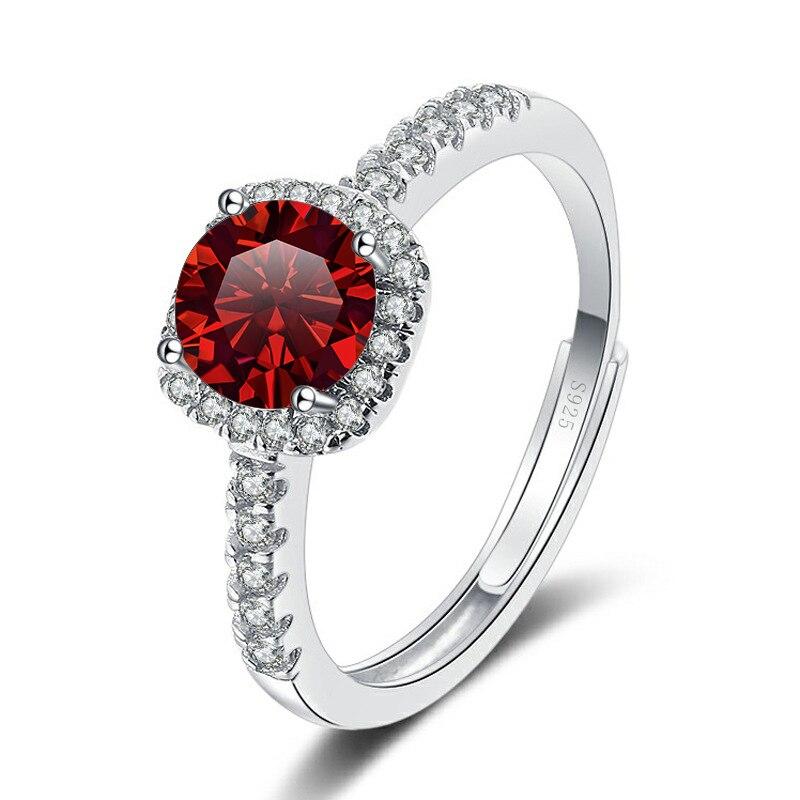 Bague Ringen D Цвет VVS 1 карат кольцо с муассанитом из стерлингового серебра S925, платина, роскошные ювелирные изделия для женщин, свадьба, помолвка