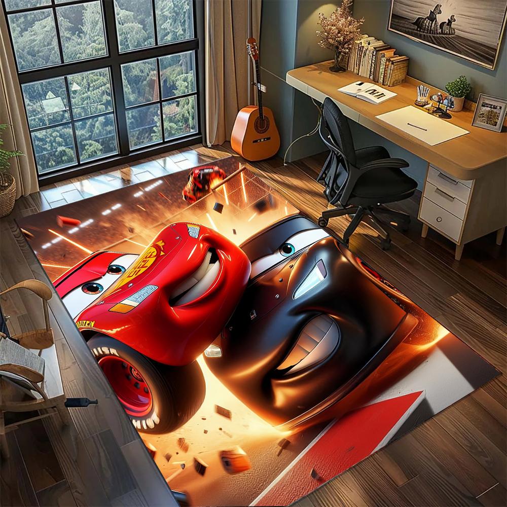 Коврик для трассы Молния МакКуин из мультфильма «Тачки» (Piston Cup), большой, нескользящий, моющийся, для игровой комнаты, спальни, домашнего декора