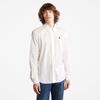 Timberland Men's Long Sleeve Washed Poplin Shirt, White, Size XL, TB0A2ERT1001
