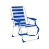 Folding Chair - Marbueno - Blue White Stripes - Aluminum - Foldable - 1 Seat