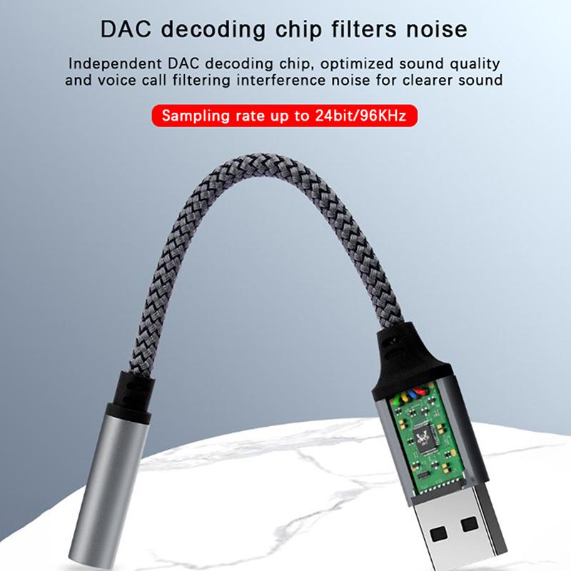 Usb внешняя звуковая карта 3,5 мм разъем женский аудио адаптер наушники микрофон звуковой адаптер для ПК ноутбука USB к 3,5 мм аудио кабель