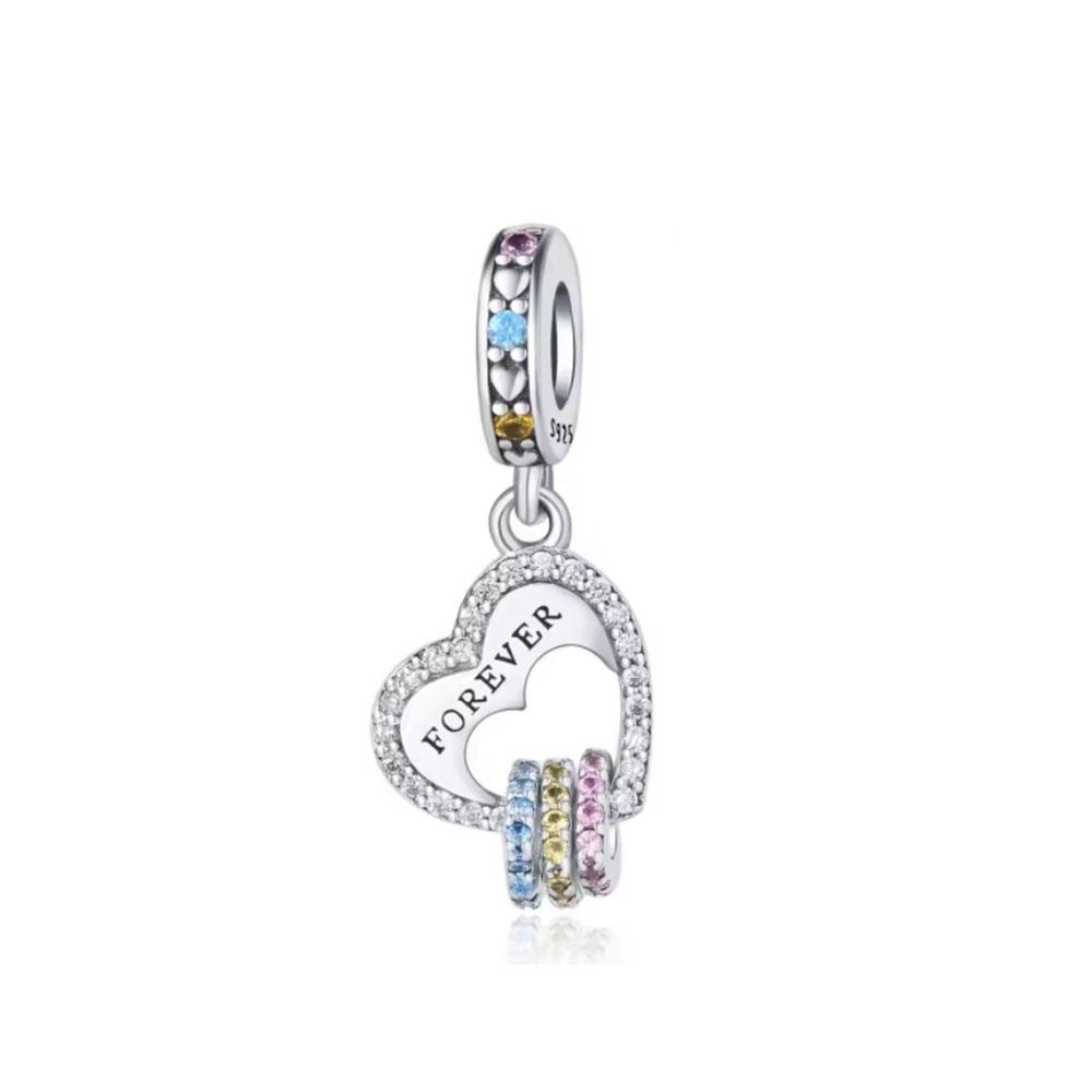 New Silve Red Heart Rudder Anchor Pendant Charm Bead Fit Original Diy Bracelet For Women Diy Fashion Jewelry Making