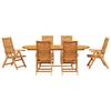 Garden Dining Set 7 pcs Brown Solid Acacia Wood