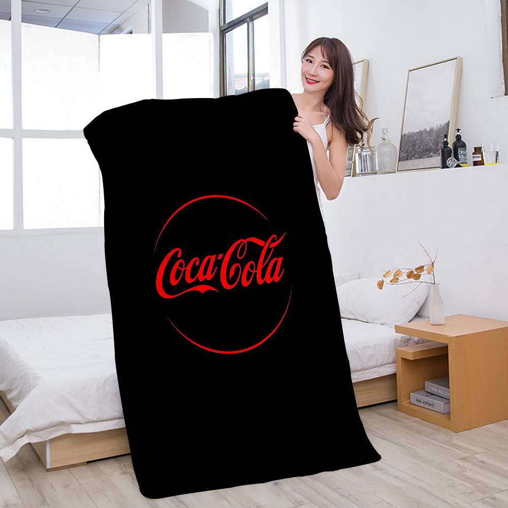 Логотип C-COCA C-COLAS Аниме Пляжное Полотенце для плавания Мягкое Впитывающее Мочалка Детские Подарки Для детей Путешествия Кемпинг Спортзал