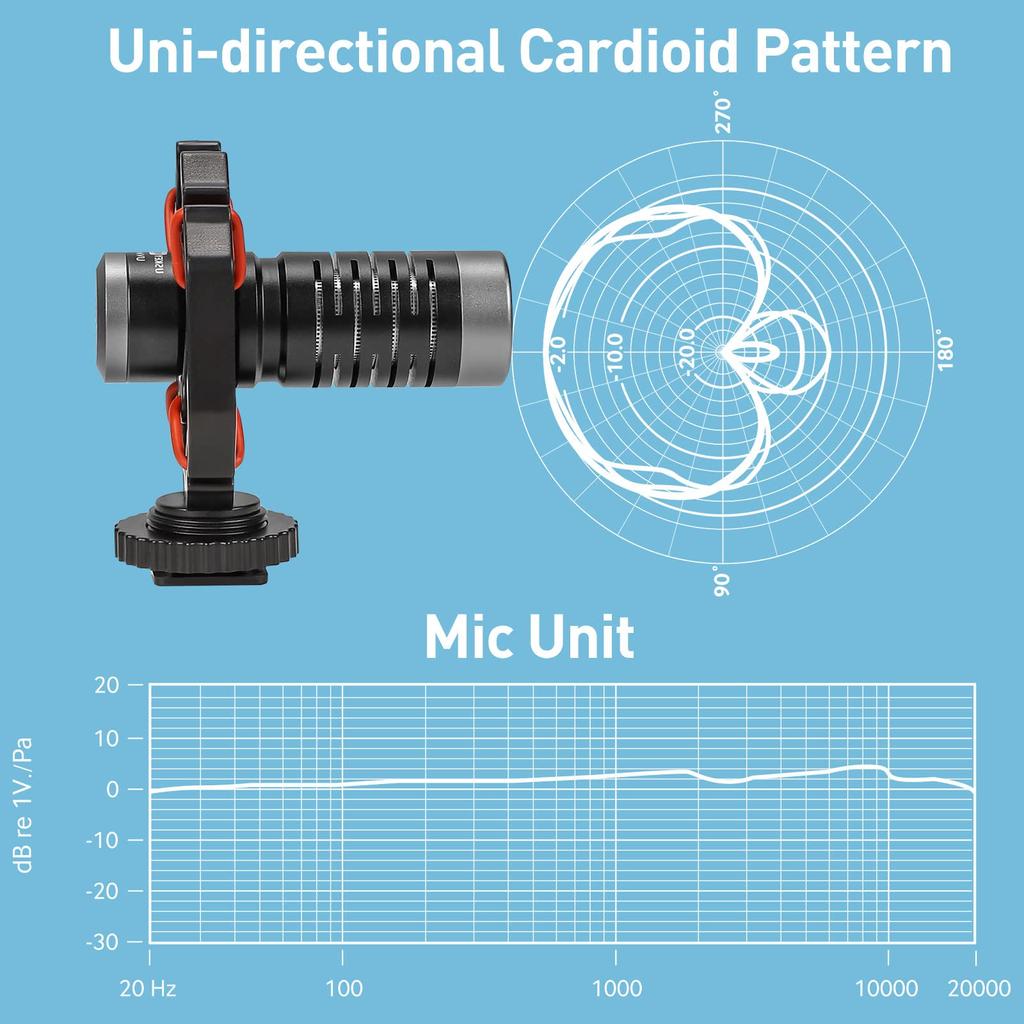 USKEYVISION Смартфон Съемка Микрофон Видео Набор Гибкий Штатив Кардиоидный Комплект Видеоблогов для Смартфонов с Микрофоном Комплект Съемки YouTube Для Действий
