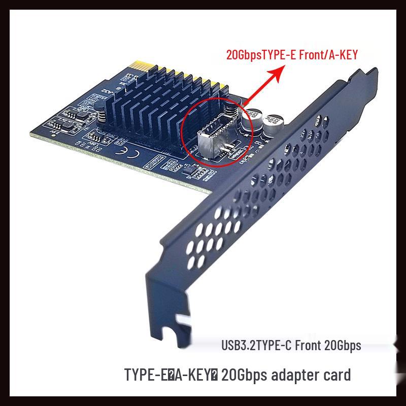 Карта расширения USB 3.2 Gen 2x2 20 Гбит/с на чипе Asmedia ASM3242 - PCI-E 4X на Type-C