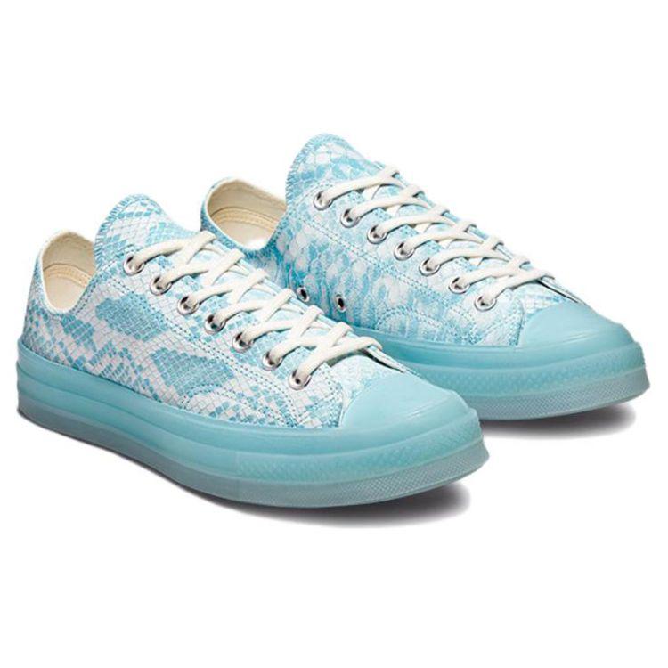 Golf Wang x Converse Chuck 70 Low Синий Питон Унисекс Кроссовки Винтажно-Белый Синий Топаз Черный 173190C