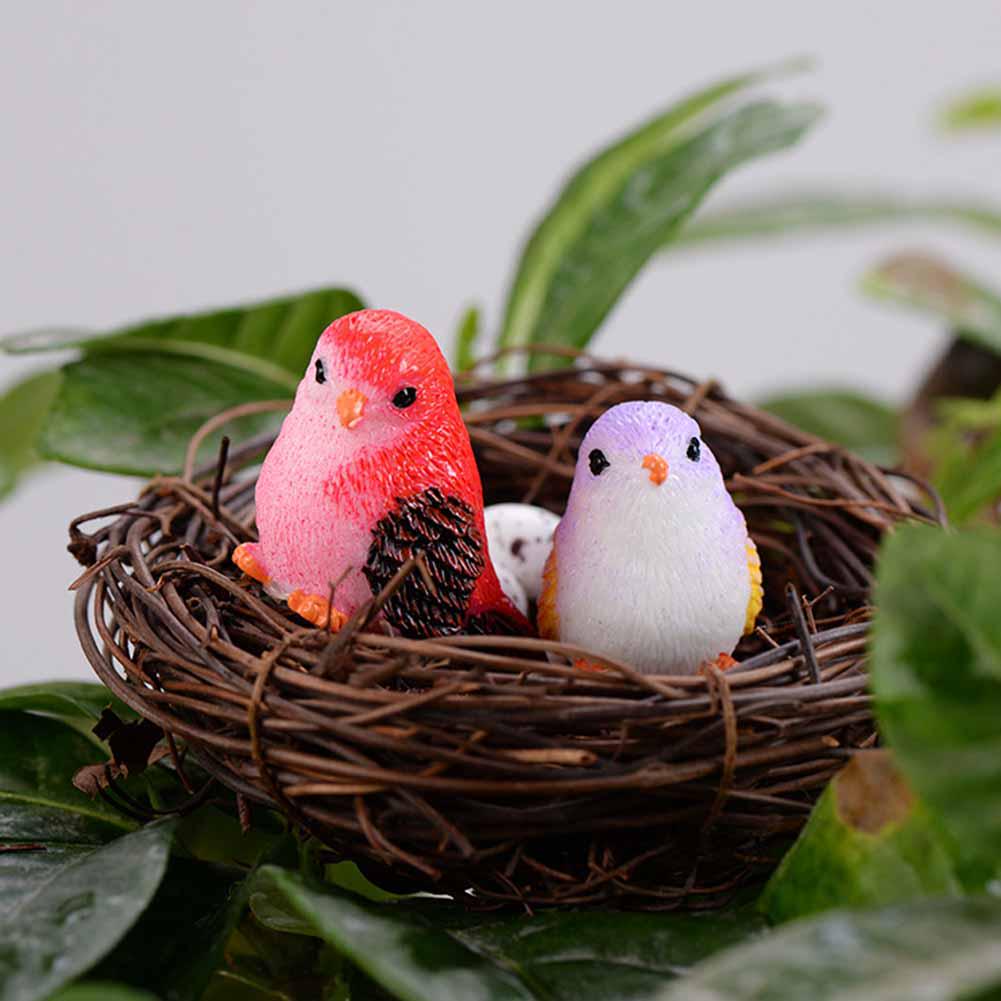 Bird Animal Mini Figurine Cute Simulation Model DIY Landscape Garden Ornament