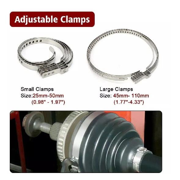 CV Joint Axle Boot Clamp Pliers With 10 Axle Boot CV Joint Bands Stainless Steel