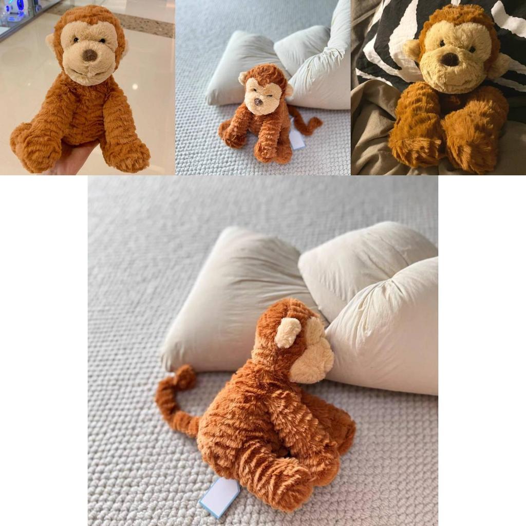 Плюшевая игрушка обезьянка Jellycat Fuddlewuddle с мягким коротким ворсом для подарка подростку
