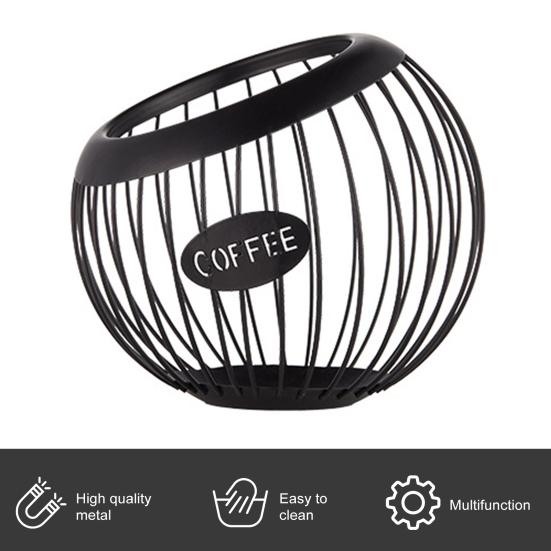 Держатель для чашки K для прилавка, металлическая корзина для хранения капсул для кофе, большой вместительный органайзер для чашек K для Keurig Nespresso Vertuo, органайзер для кофейной станции