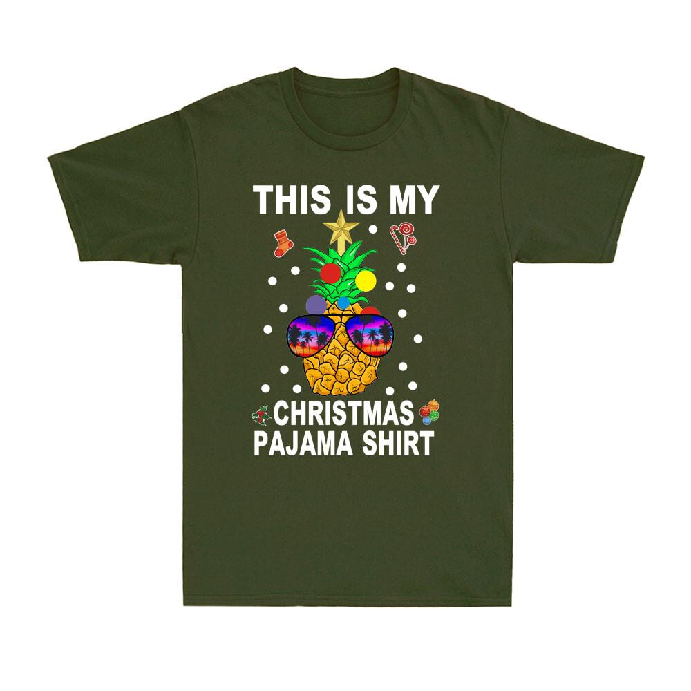 Pineapple This Is My Christmas Pajama Funny Christmas Lights Unisexs TShirt