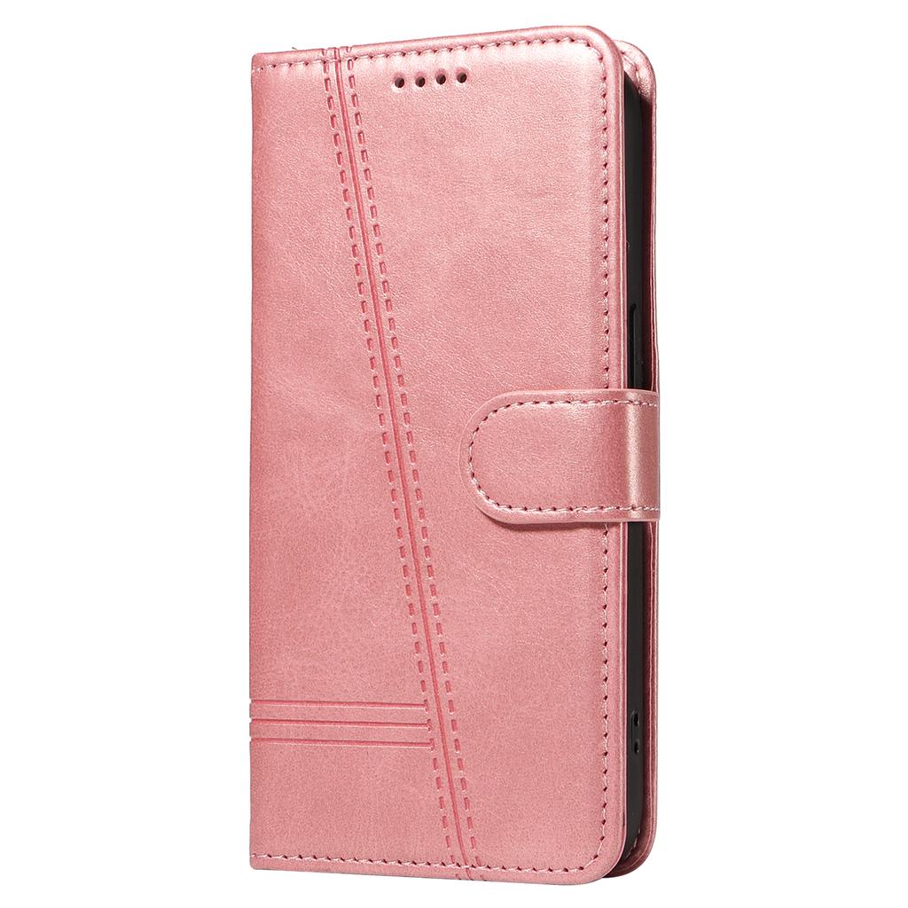 For Samsung Galaxy S21 FE 5G Case Imprinting Lines Wallet Leather Phone Cover