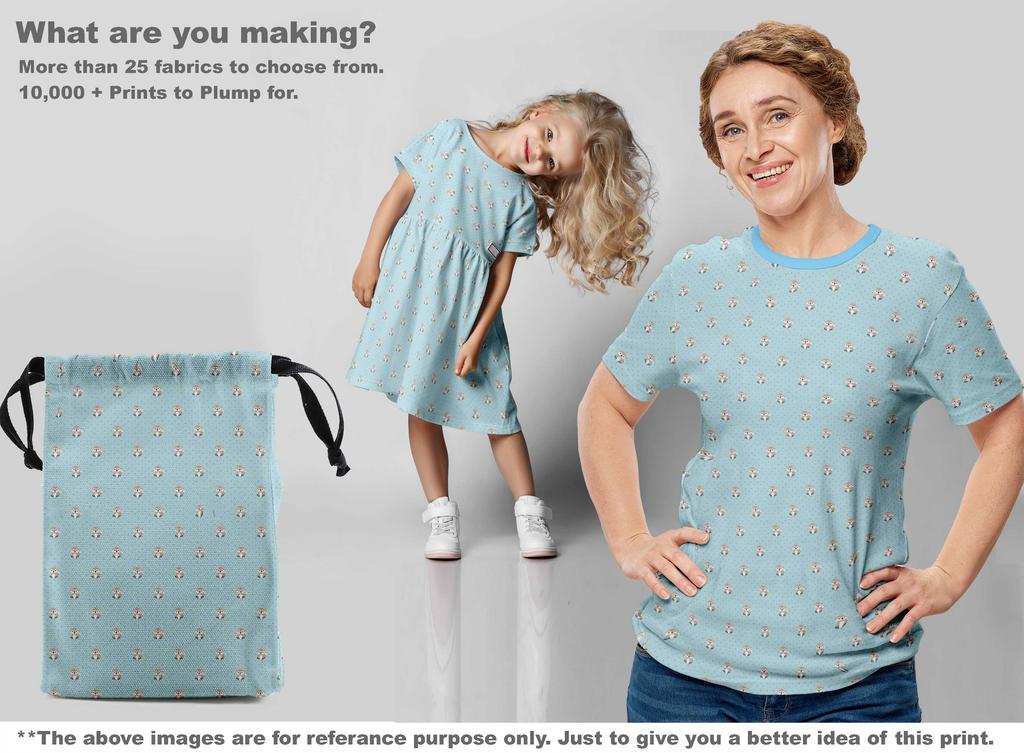 oneOone Ткань Cotton Flex Light Blue с азиатской тематикой, японский швейный материал, ткань с принтом, по ярдам, 40 дюймов