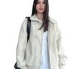 Мужская осенне-зимняя мотоциклетная куртка Off-White из ПУ-кожи с подкладкой, утолщенный хлопковый бейсбольный стиль для пар
