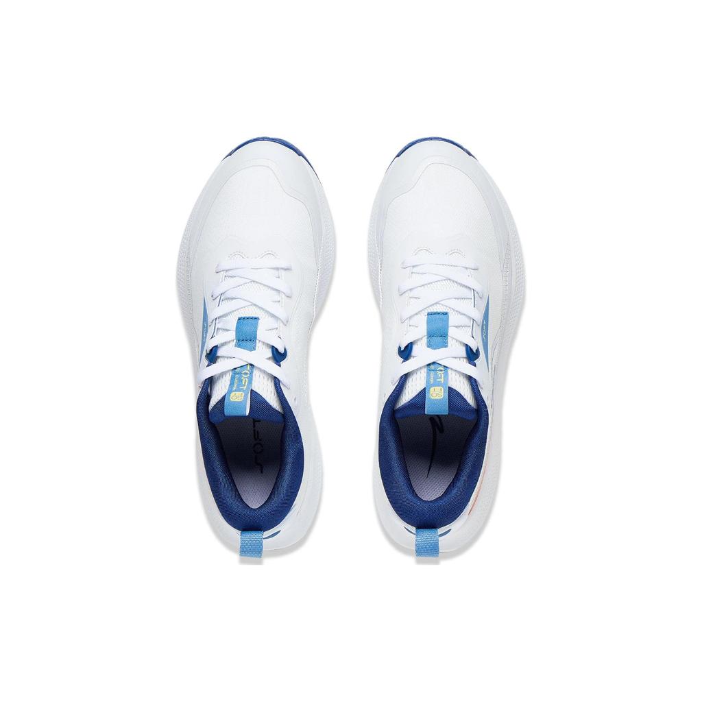 Li Ning SOFT ELEMENT Удобная амортизация Дышащие Низкие Повседневная обувь Мужская Стандартный Белый AGLT179-3