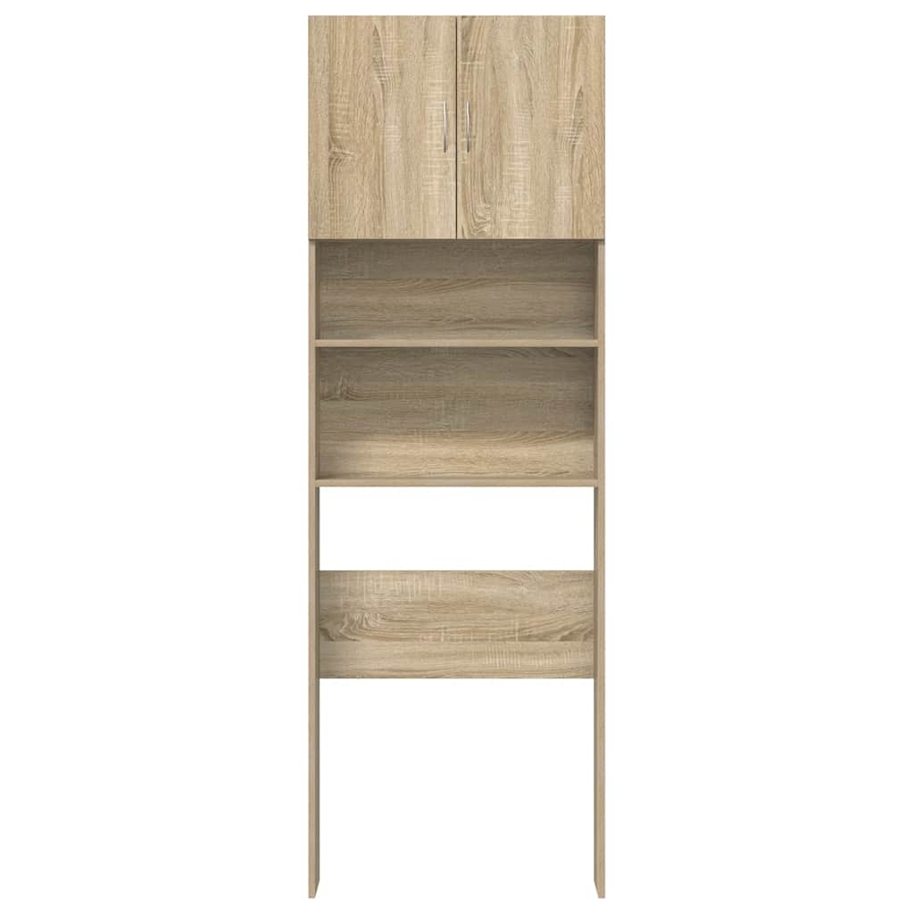 Washing Machine Cabinet in Sonoma Oak 64 x 24 x 190 cm Engineered Wood