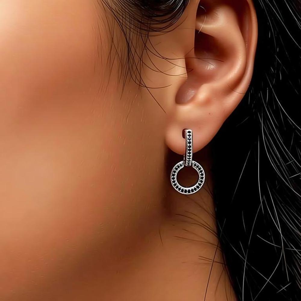 Черно-белые дизайнерские ювелирные серьги-капли