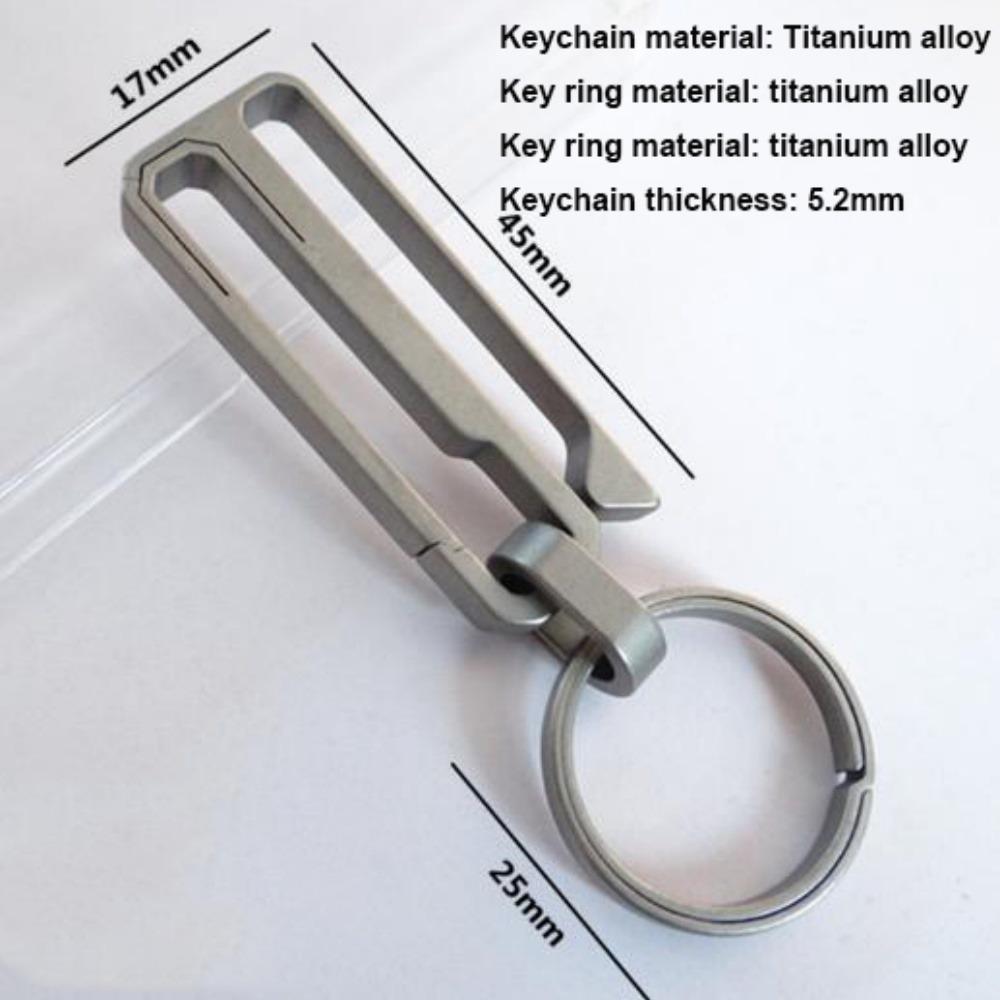 Lightweight Titanium Alloy Key Ring Quick Draw Multifunction Outdoor Belt Clip Keychain Grey Hanging Webbing Buckle
