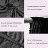 White Backdrop Curtain Wrinkle-Resistant Wedding Drape Black Background Cloth With Rod Pocket