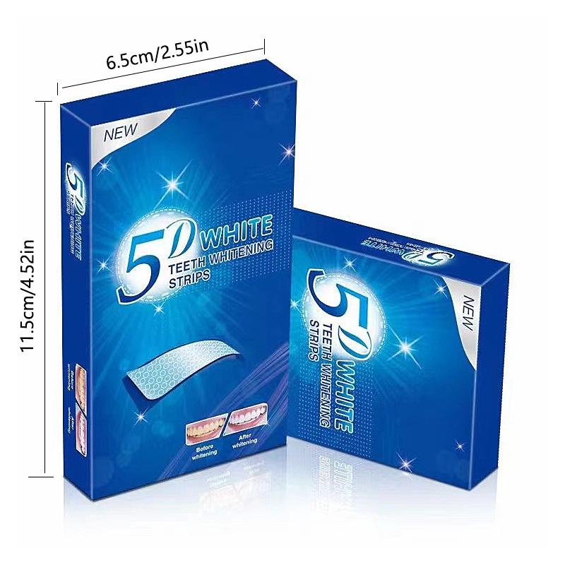 7 пар/коробка 5D наклейки для отбеливания зубов ослепительно белые стоматологические наклейки стоматологическая пленка патчи для чистки зубов
