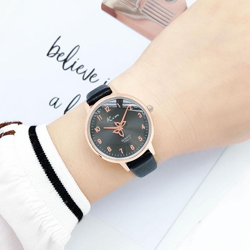 Женские водонепроницаемые часы с циферблатом-бабочкой - Модные, простые часы для студентов