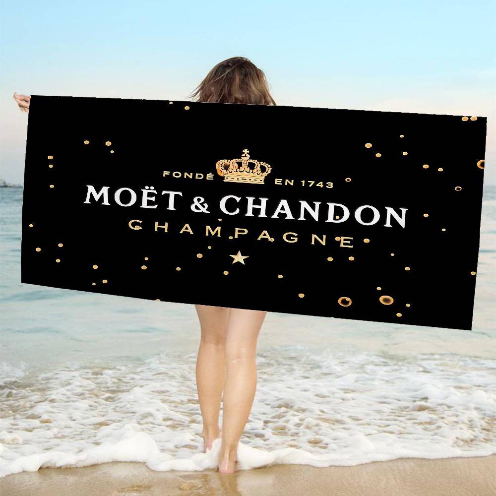 Бренд M-Moet C-Chandon Микрофибровое одеяло Быстросохнущие пляжные полотенца Большой размер Печать Супервпитывающее Полотенце-одеяло для бассейна