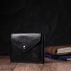Unisex Wallet with Coin Holder Made of Glossy Genuine Leather GRANDE PELLE Wallet 16806 Black