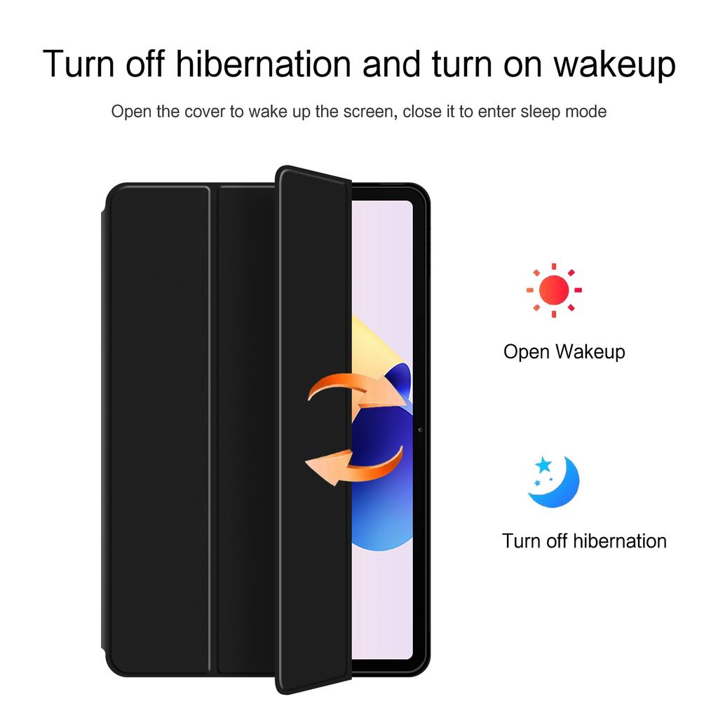 For Xiaomi Redmi Pad 2 Pro Case PU Leather TPU Back Trifold Stand Tablet Cover