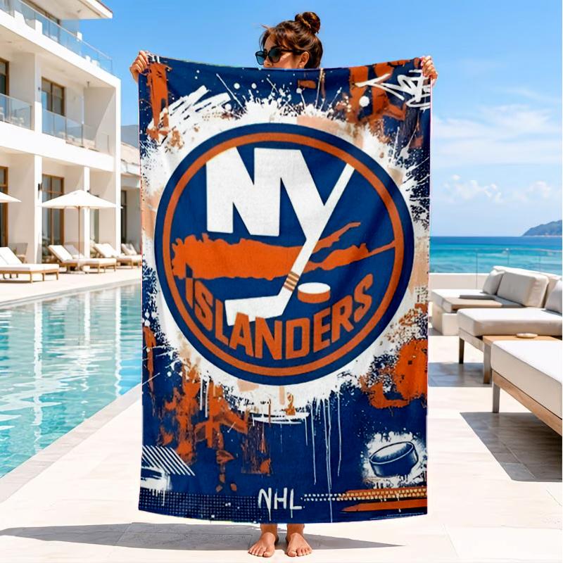 Ny Islanders Pride Beach Towel, Super Soft Microfiber, Perfect Gift for Her/Him, Birthday, for Pool, Beach, Travel, Decor Beach Party