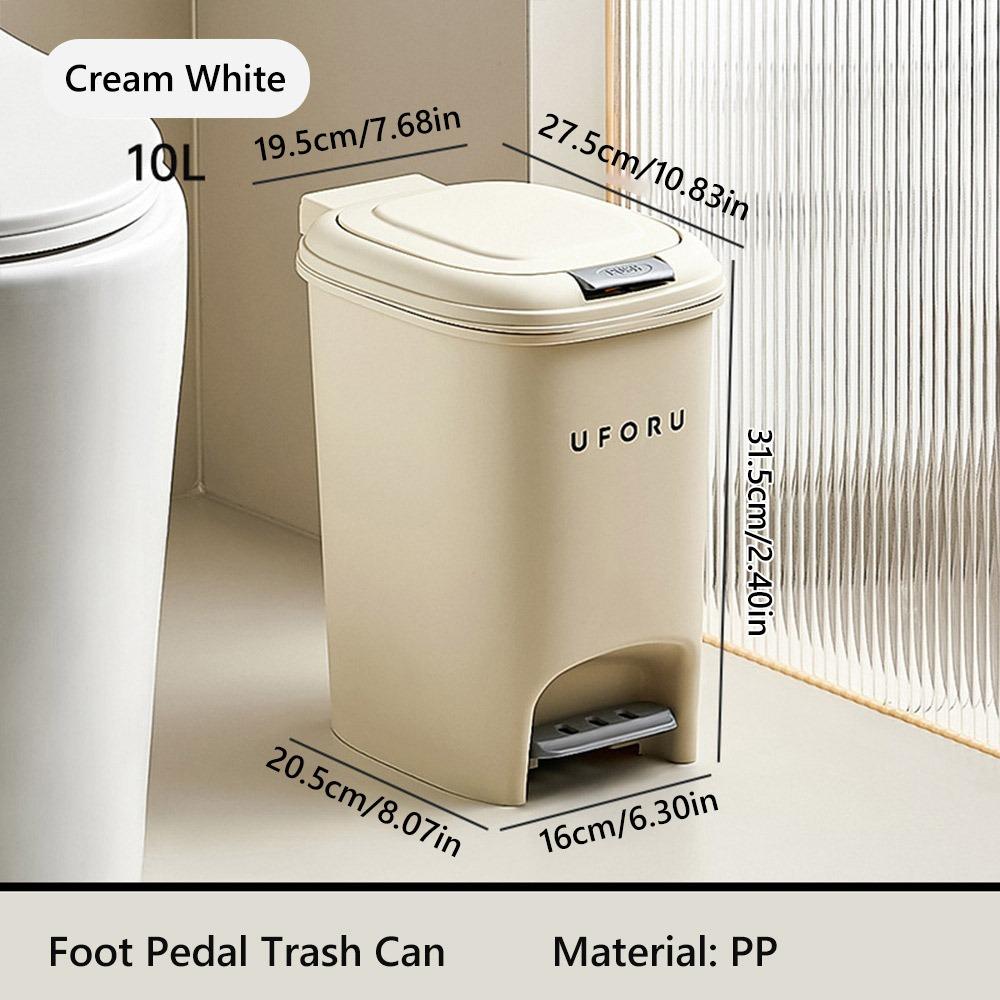 8/10/15/20L Trash Can Step-on Design Waste Bin Large Capacity Refuse Bin Living Room