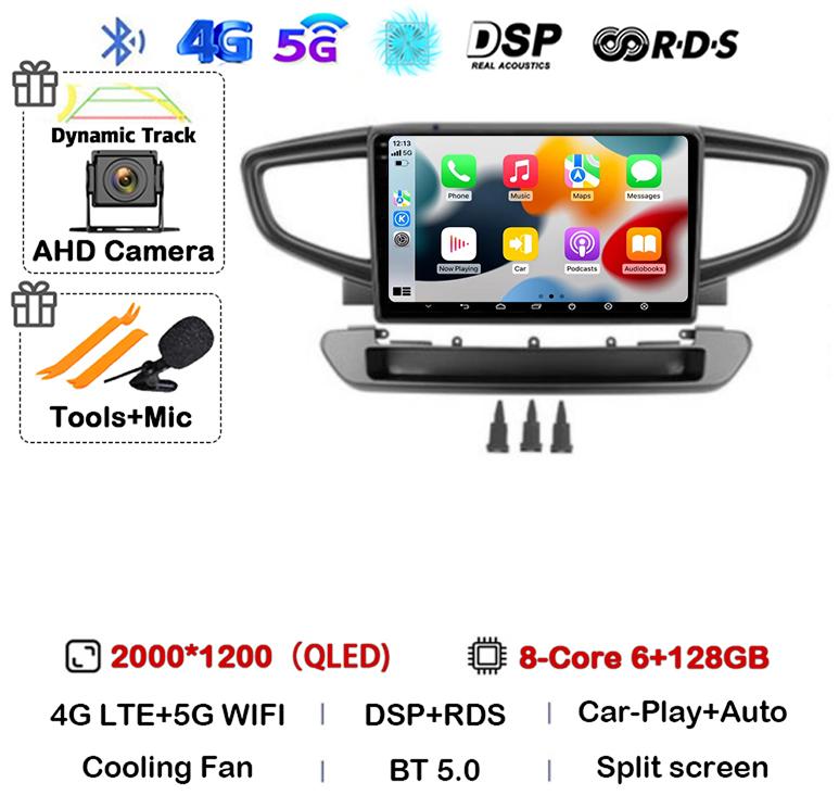 Android 14 Carplay Car Radio For Hyundai Ioniq 2016-2025 Multimedia Video Player Navigation GPS 2din 2 Din Dvd 360 Camera Stereo