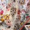 Floral Print Square Silk Scarf Luxury Neckerchief Scarf Hair Band Bandana Scarf  Women