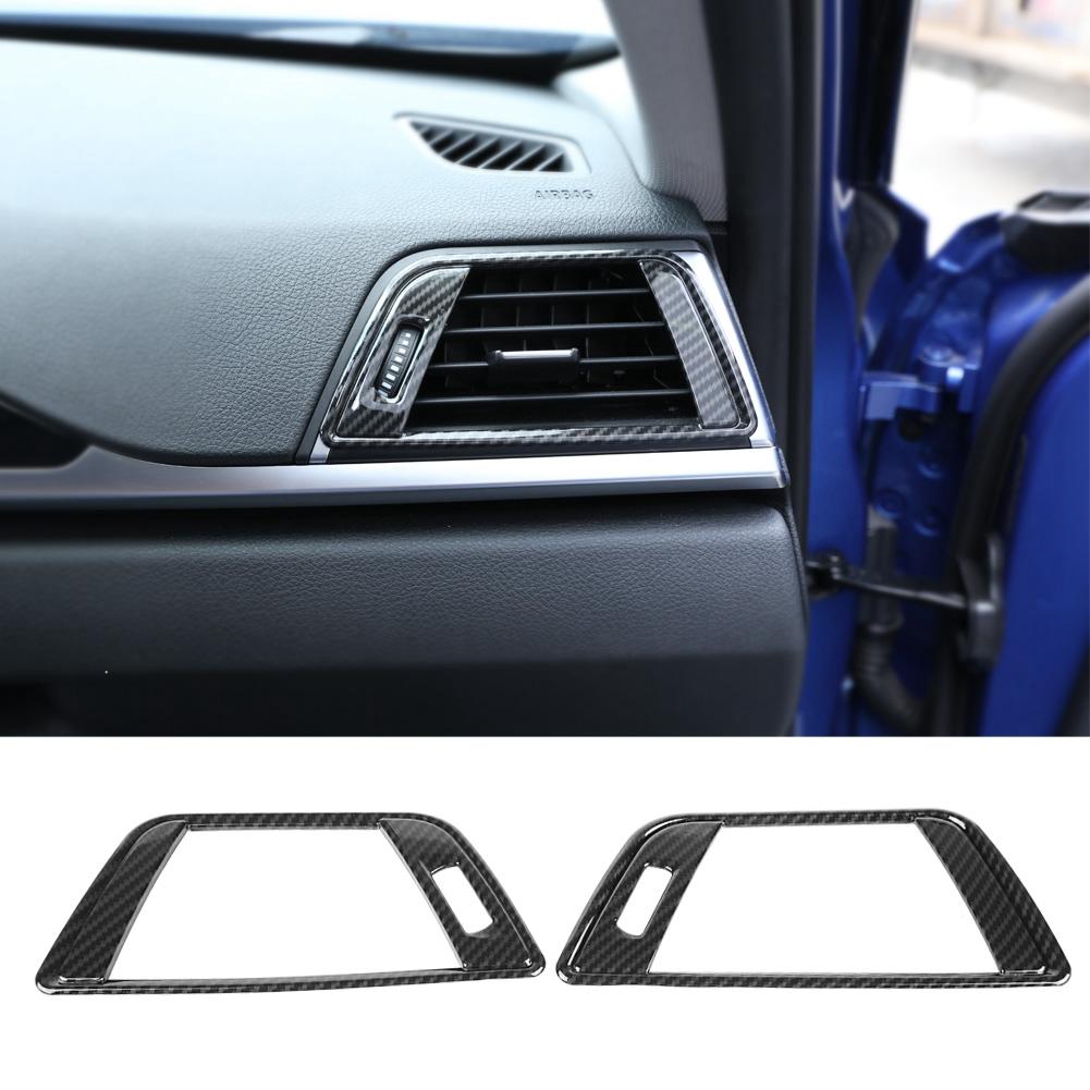 2Pcs Carbon Fiber Style Side Air Conditioning Vent Cover Trim for 3 Series F30 13‑18