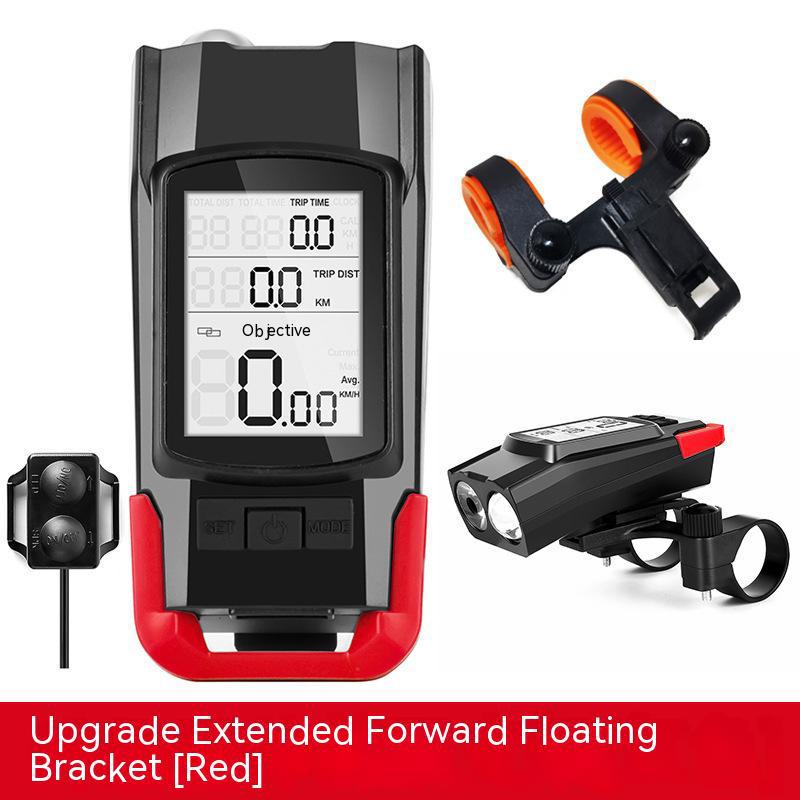 3 в 1 велосипедный компьютер со светодиодной USB перезаряжаемой велосипедной лампой, водонепроницаемый велосипедный рожок, спидометр, велосипедная лампа для MTB дорожного велосипеда