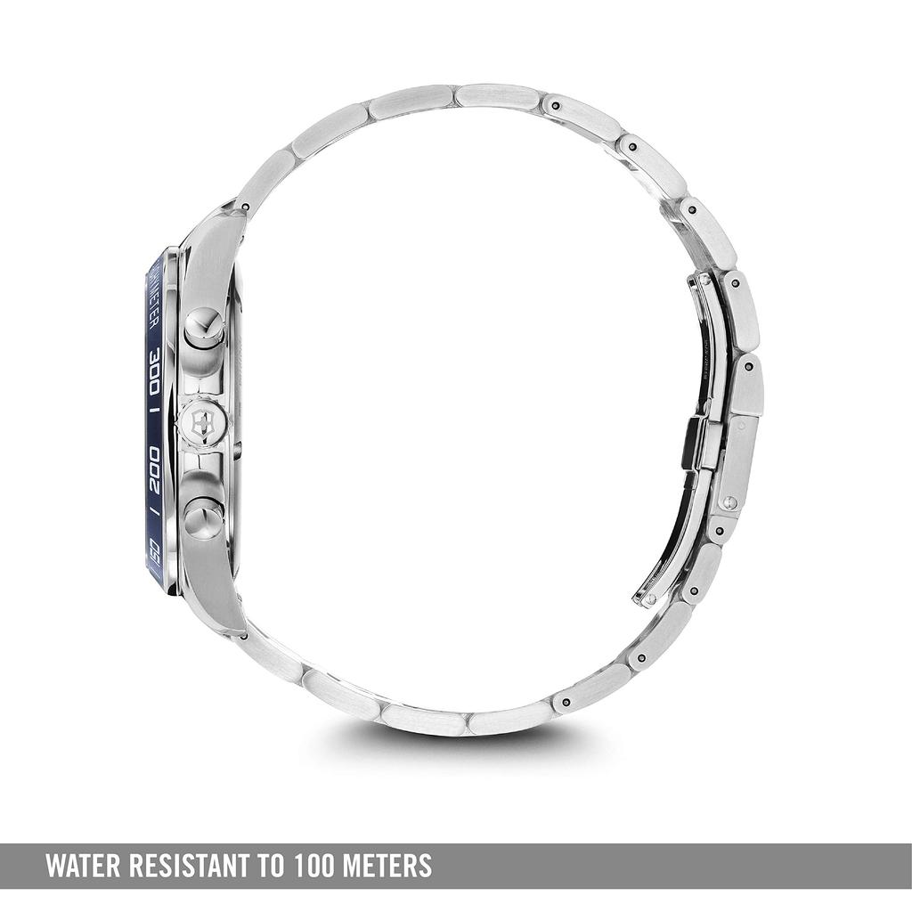 Серебряный тахиметрический хронограф из нержавеющей стали Swiss FIELDFORCE CLASSIC CHRONO Gift 241901 [Victorinox] Мужской []