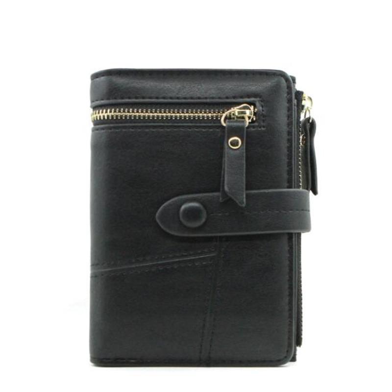 Корейский модный женский короткий кошелек из искусственной кожи, многофункциональный кошелек для монет, держатель для карт