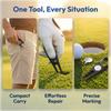 2PCS Foldable Design Golf Divot Tool Aluminum Alloy Shell Golf Fork  Golf Course Care