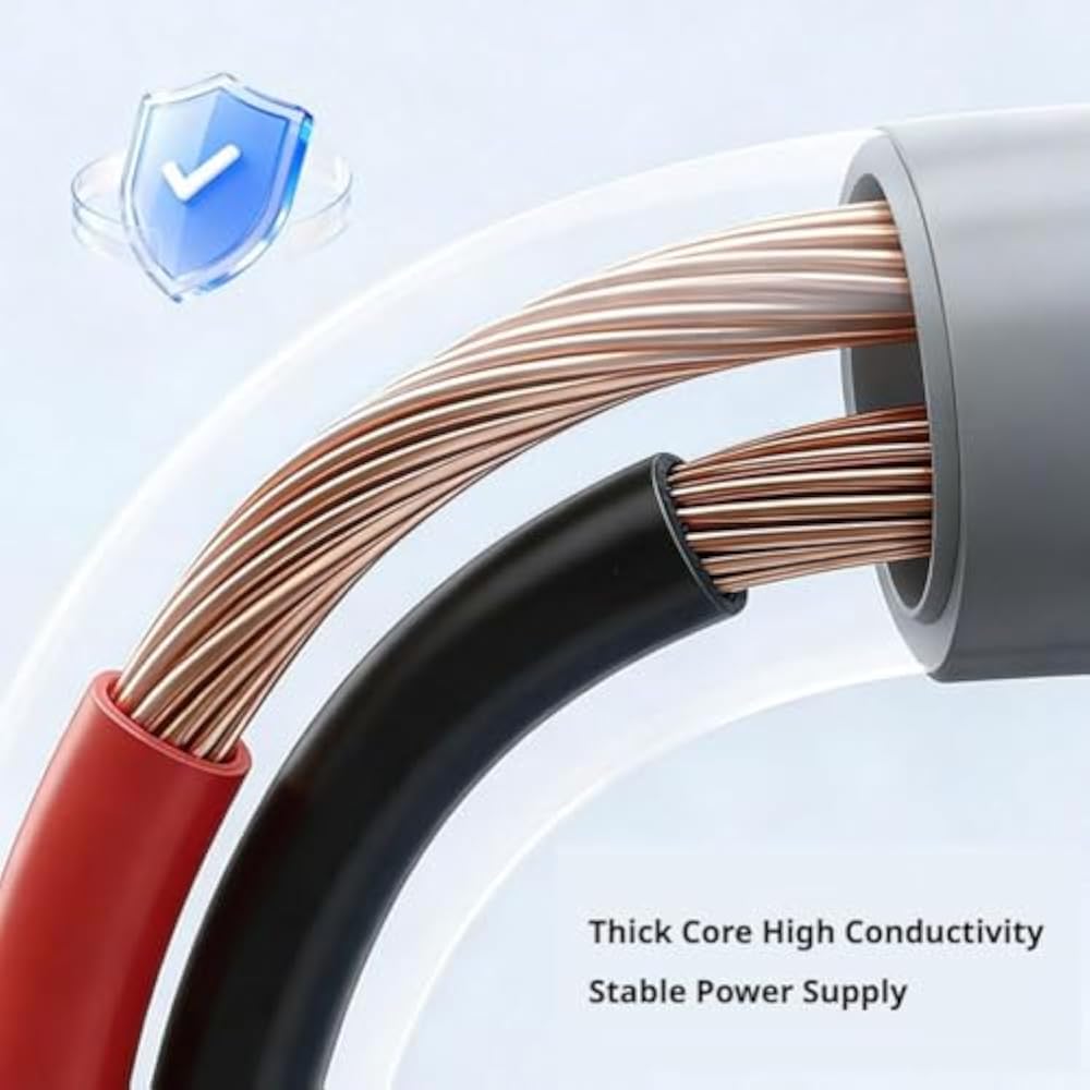 For Wii U, Type-C Power Cable, PD45W Compatible, 1.8 m, Long, USB-C Converter Cable, Heavy Duty P...