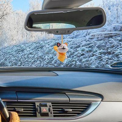 Милый автомобильный кулон в виде щенка-бантика, прочный автомобильный брелок для зеркал заднего вида, украшения для салона автомобиля, аксессуары
